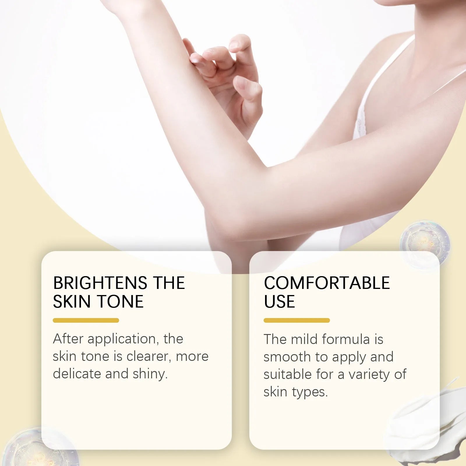 50g jar of skin whitening cream with vitamin C for brightening and pigmentation treatment