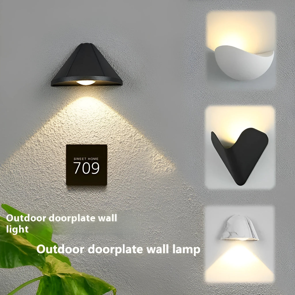 Black bird's nest design waterproof LED courtyard lamp with IP65 rating.