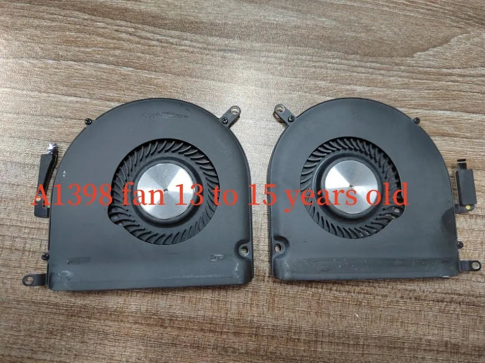 A1398 MacBook Pro internal laptop cooling fan replacement component.