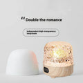 Walnut colour dynamic water ripple Bluetooth bedside table lamp with 16 colour changing modes