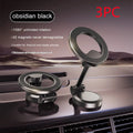 All-metal foldable magnetic car phone mount in Qian colour showing dashboard placement with phone attached
