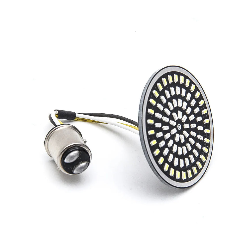 Motorcycle modified steering LED turn signal light front rear 6500K for Harley rubber gel plate 12V