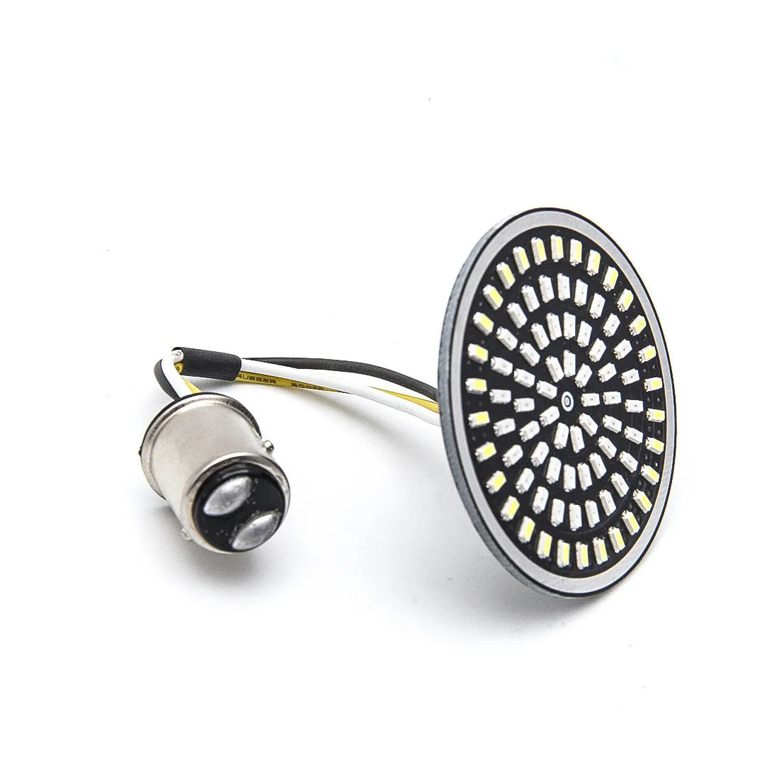 Motorcycle modified steering LED turn signal light front rear 6500K for Harley rubber gel plate 12V
