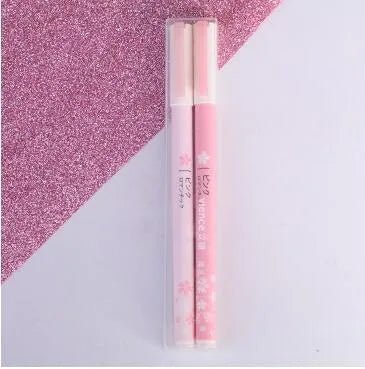 Sakura gel pen set showing 0.38mm and 0.5mm tip options in plastic bodies with needle-point refills