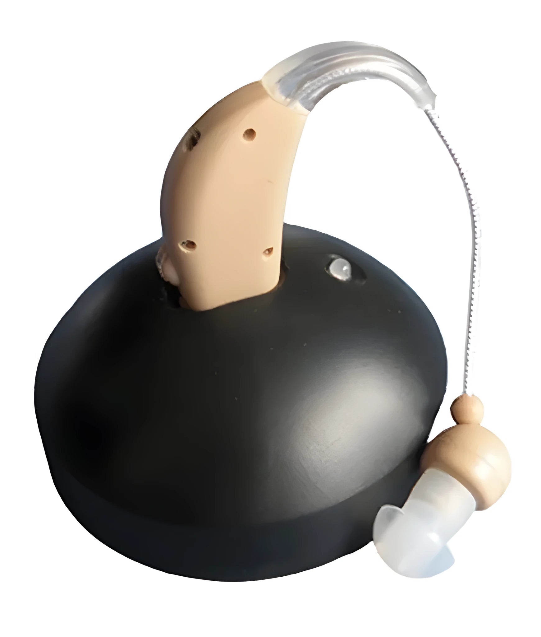 U-Kiss rechargeable behind-the-ear digital hearing aid amplifier with EU and US plug options.