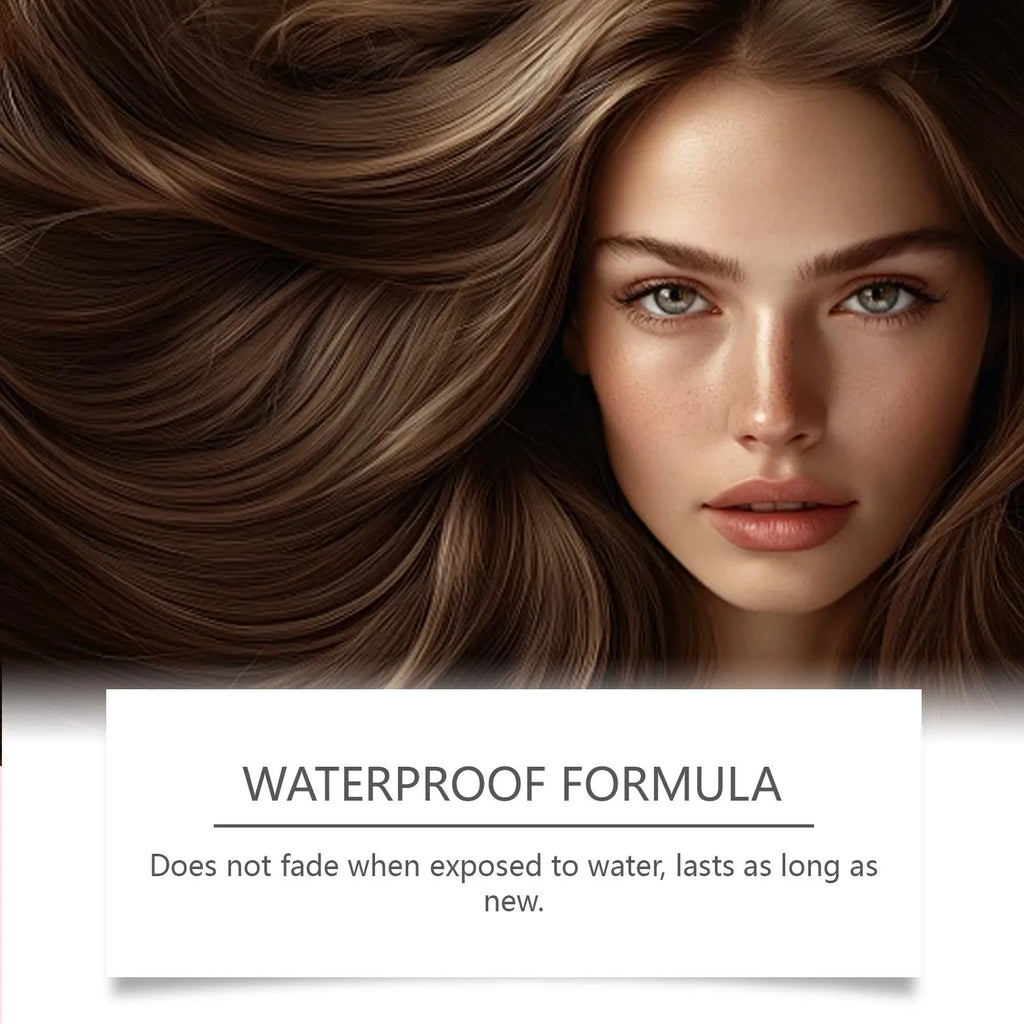 Instant hair dyeing and makeup pen for root touch-up with water-based formula, available in black and brown, 5.53x2.65x9.75cm