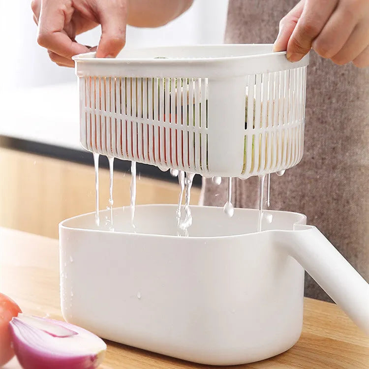 Nordic style multifunctional vegetable cutter with stainless steel blades in blue, grey or khaki colour options