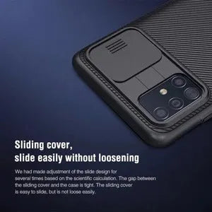 Black PC back cover case for Samsung Galaxy A51, hard shell protective phone case
