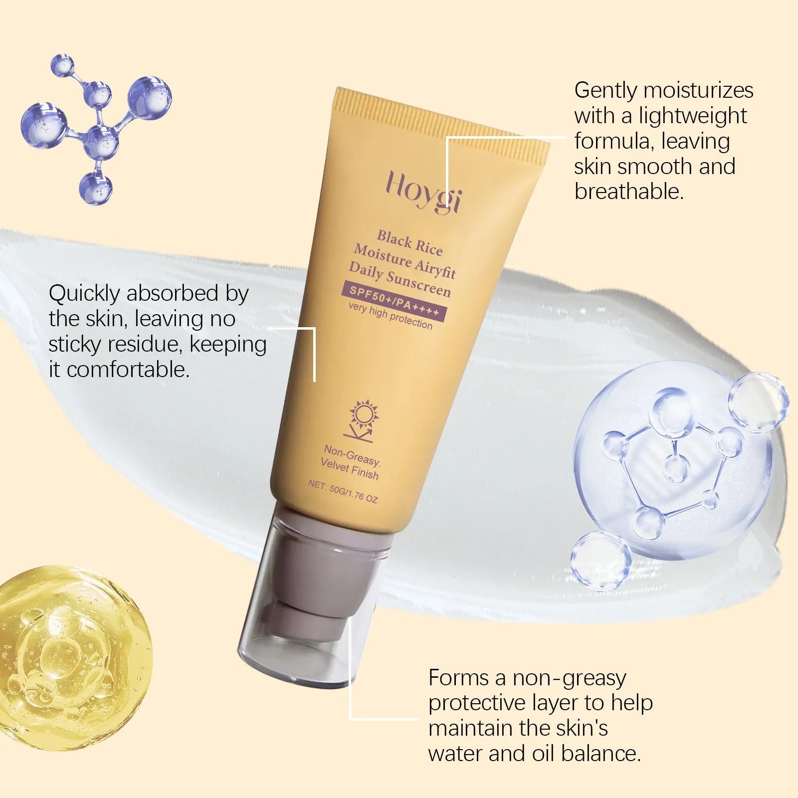 50g tube of mild moisturising protective cream with hyaluronic acid and titanium dioxide