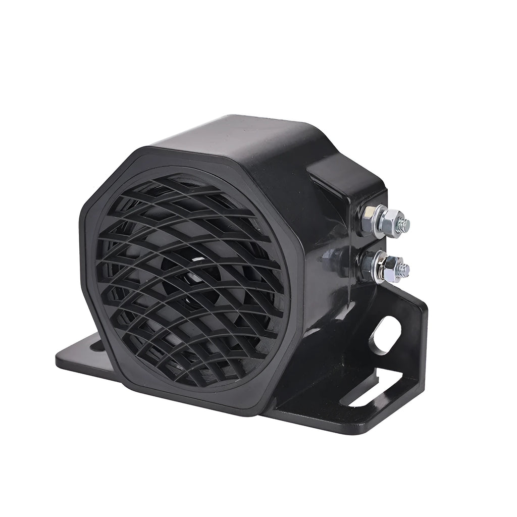 Black GQ-208A universal 12-80V vehicle reversing horn or buzzer unit.