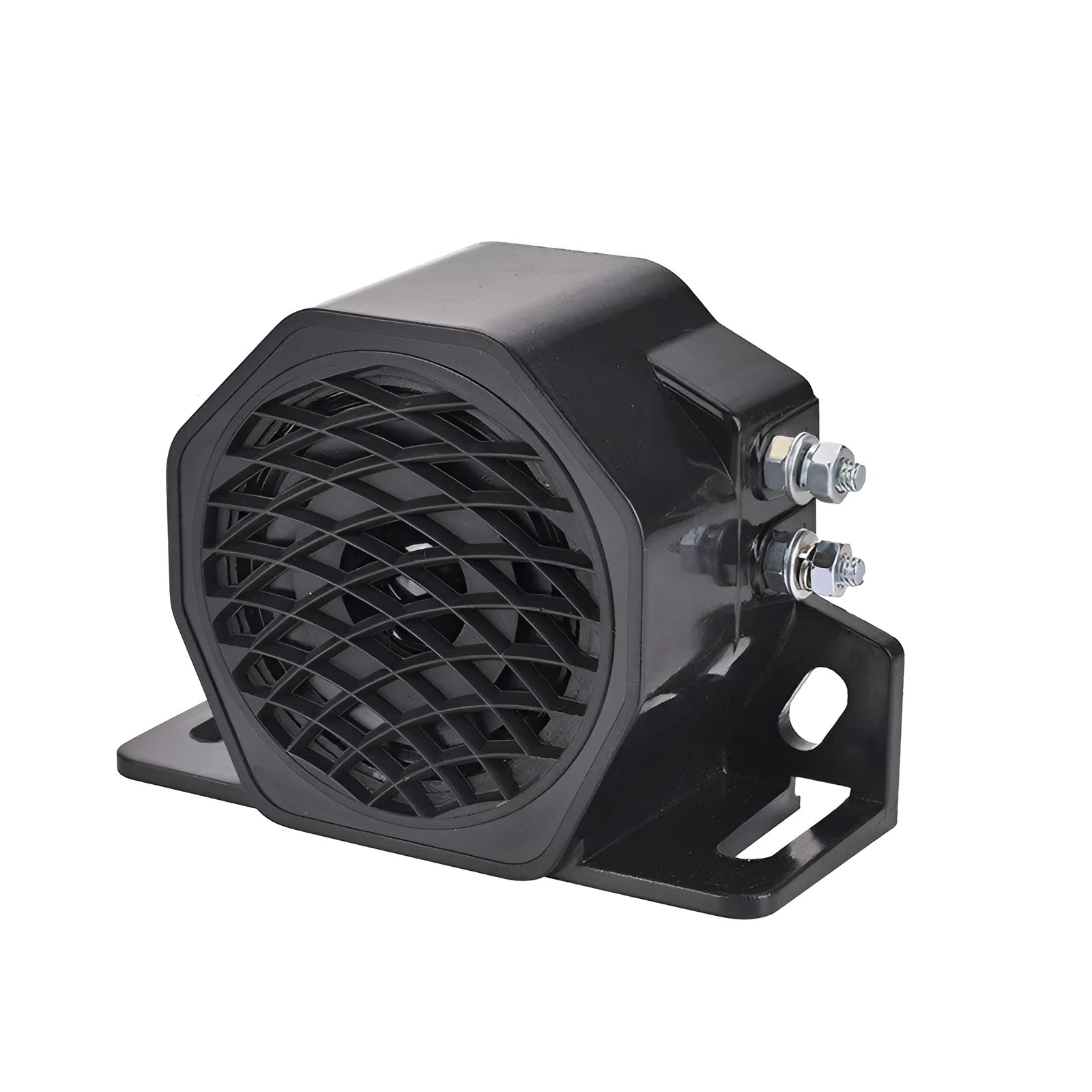 Black GQ-208A universal 12-80V vehicle reversing horn or buzzer unit.