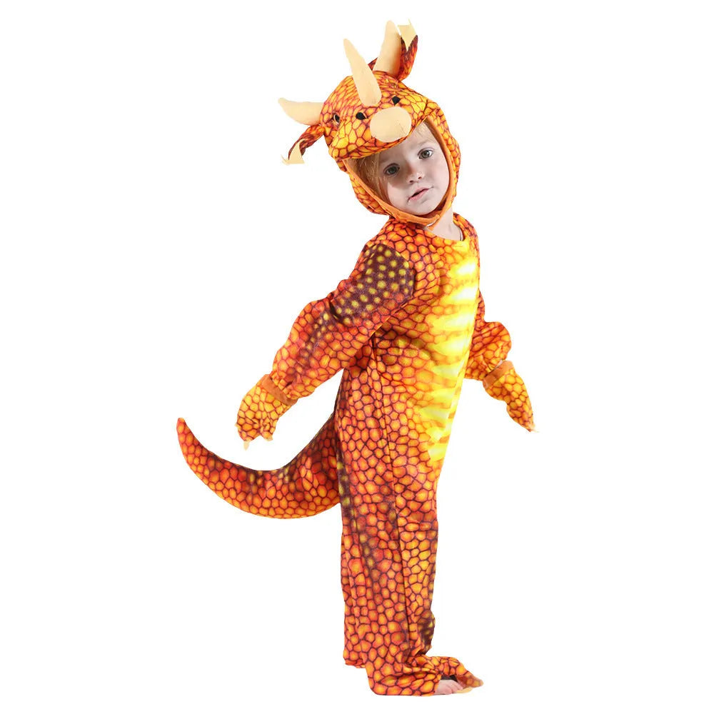 Children's Jurassic dinosaur Halloween costume in chemical fibre blended fabric
