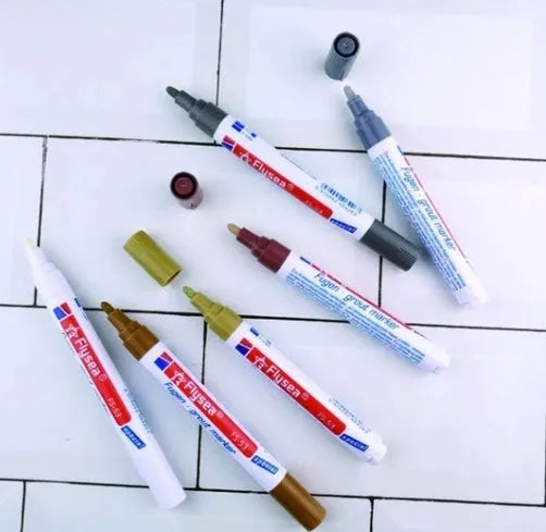 Tile gap grout coating marker pen for ceramic tile crevice repair in six colours water-based non-toxic ink