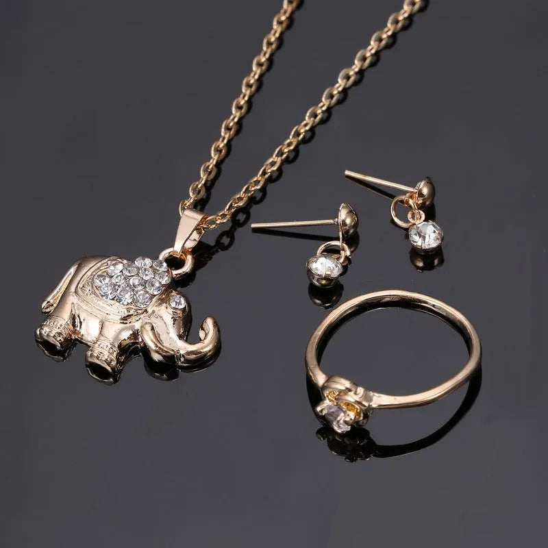 Mixed wholesale lot of animal pendants, necklaces, rings, earrings, jewellery sets, and bridal accessories from Yiwu