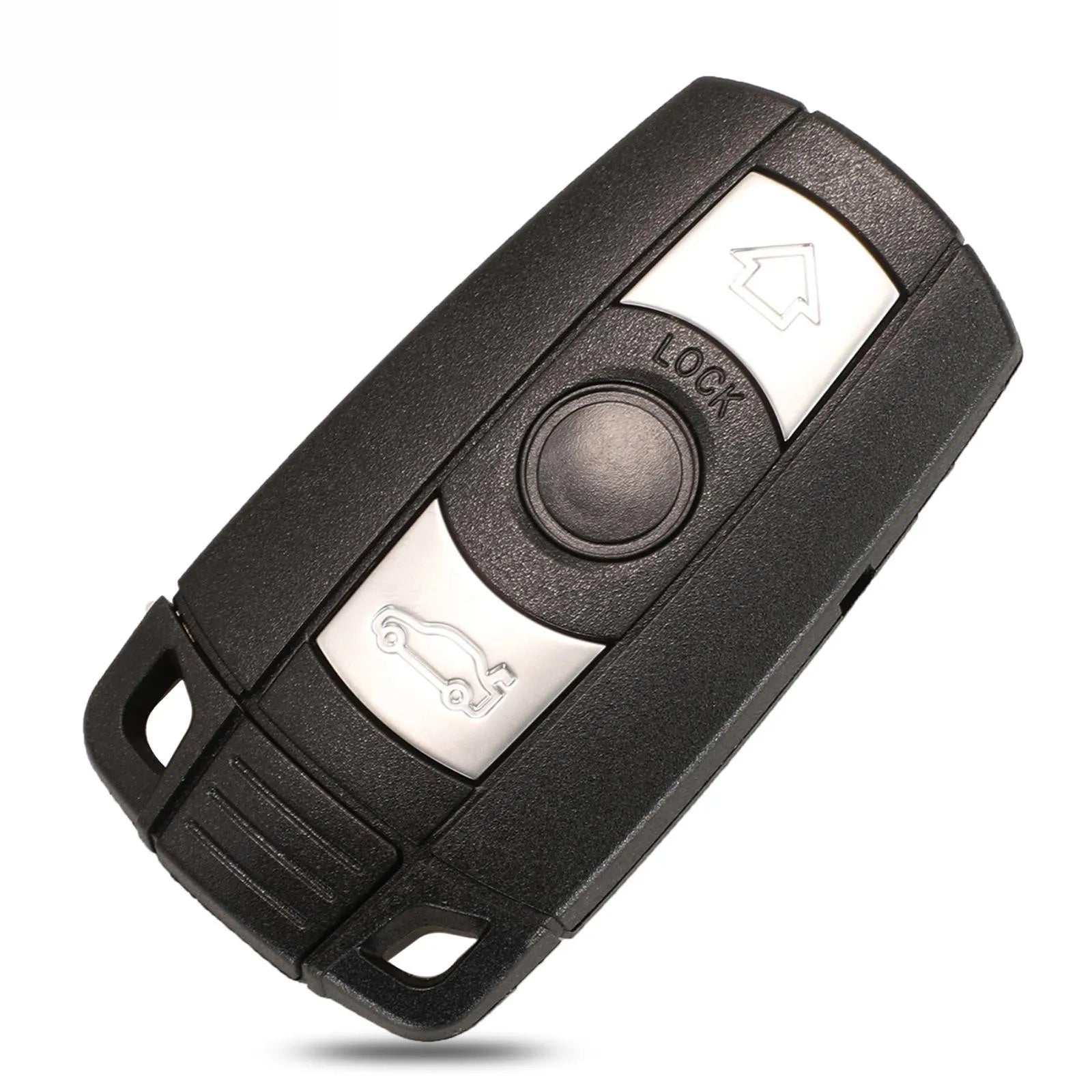 BMW semi-intelligent remote car key fob with three-button design and metal/plastic construction