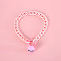 Adjustable plastic pet collar in macaron candy colours with chain details for cats dogs rabbits