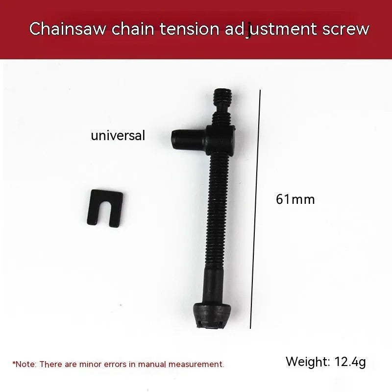 Coil of nylon wire for chainsaw chain tension adjustment, with size label showing diameter options.
