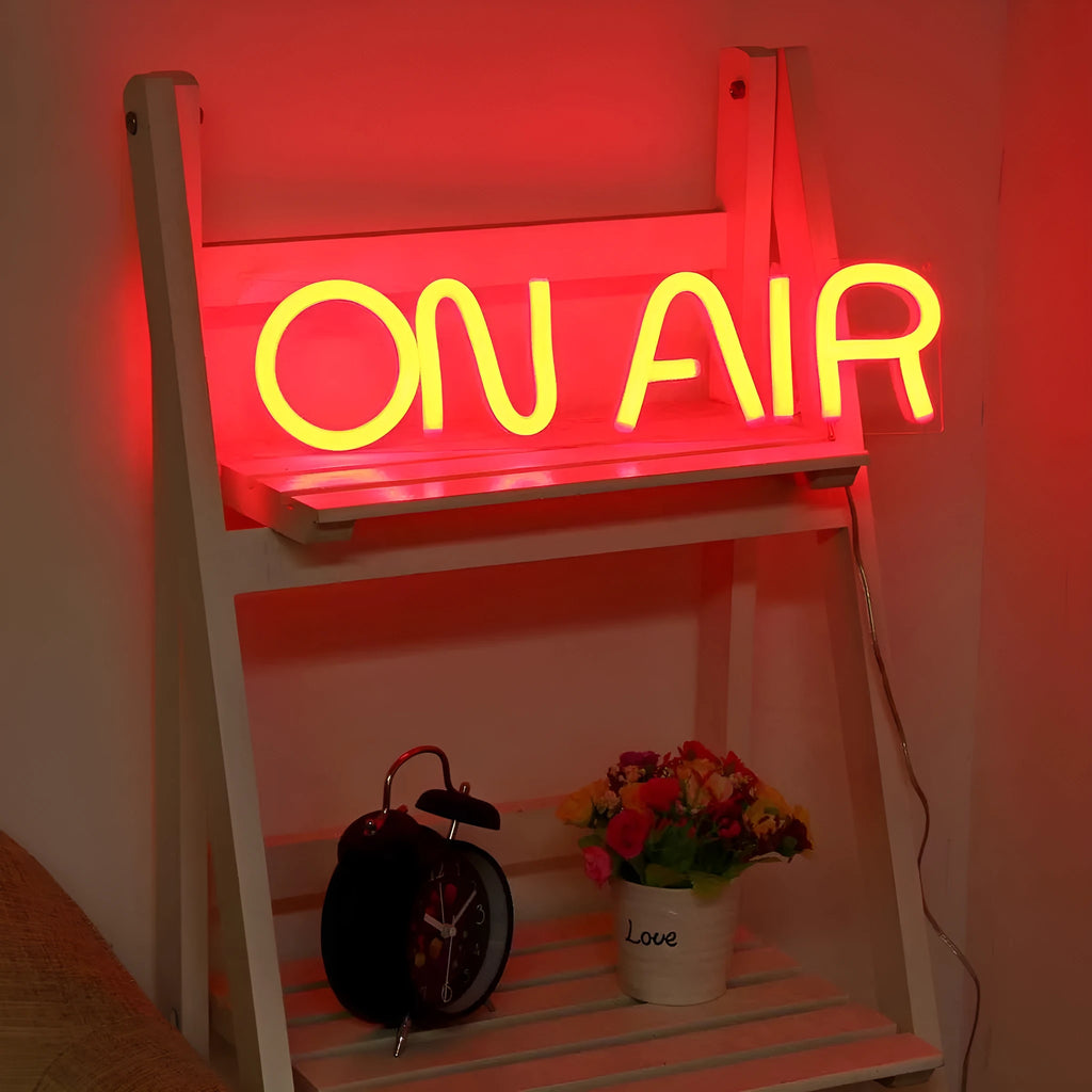 Square handmade acrylic bar decoration light sign with LED neon, measuring 40cm long.
