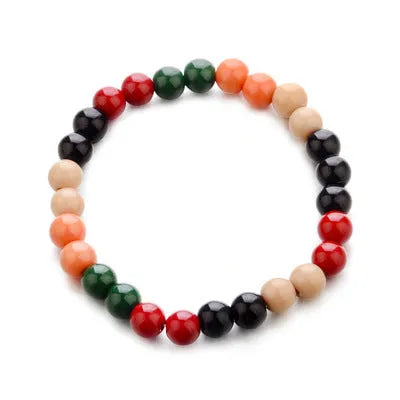 Natural stone beaded bracelet with lava stones for essential oils, ethnic style unisex design