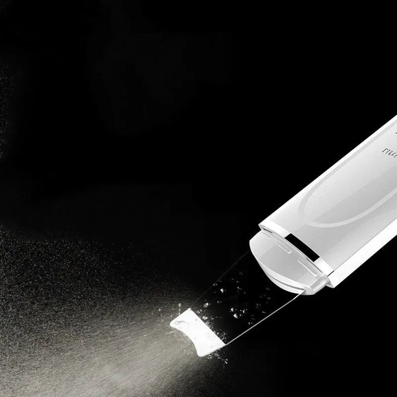 White ultrasonic peeling machine for face skin cleansing dead skin and blackhead removal