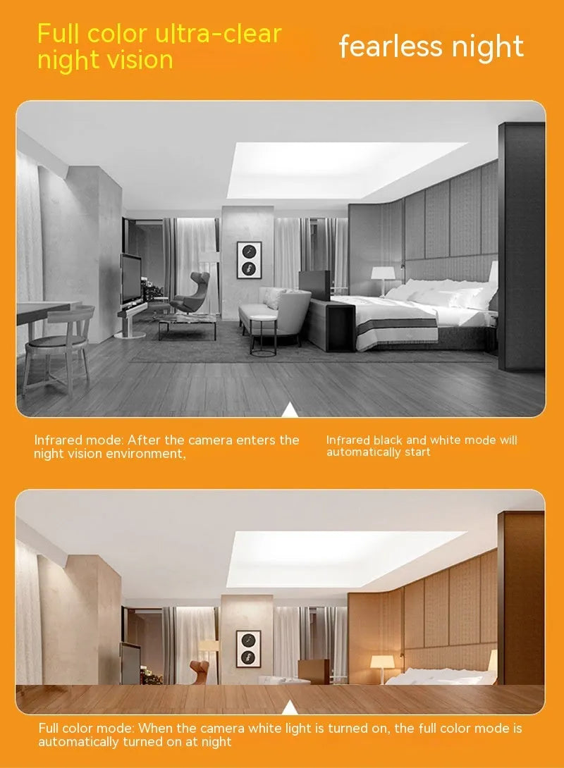 Wireless bulb security camera with 1080p HD resolution and full colour night vision capability