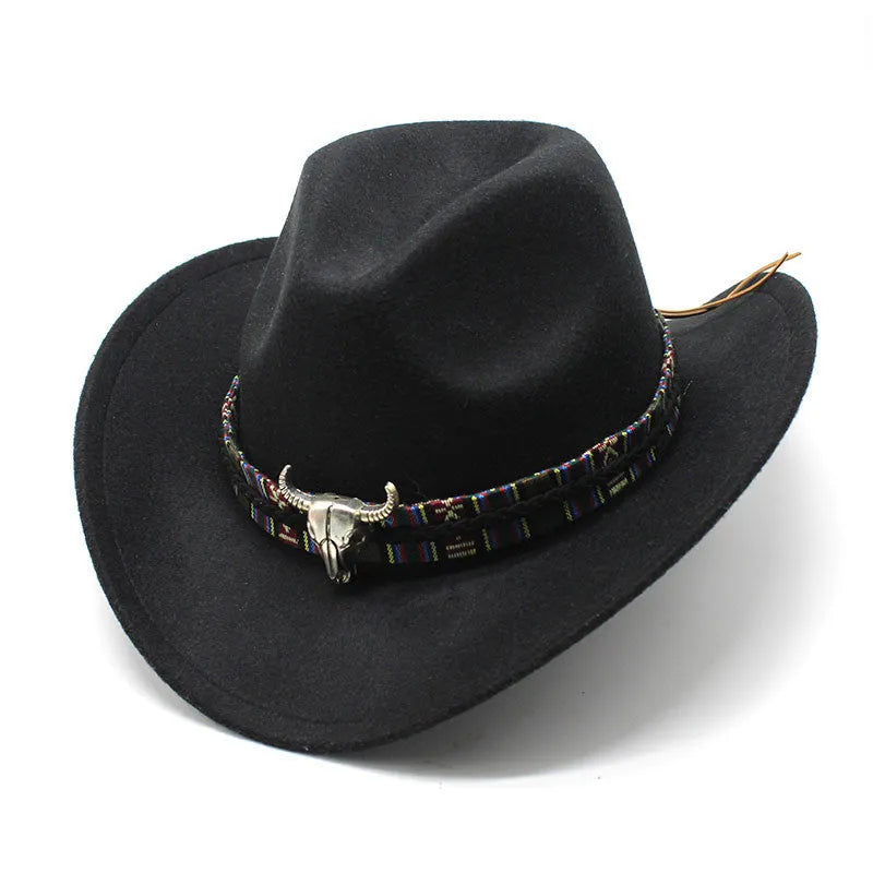 Western-style bell crown cowboy hat in woven polyester, shown in army green colour.