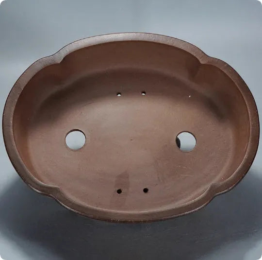Classical style rectangular purple clay bonsai flower pot 50x39x16cm for plant display