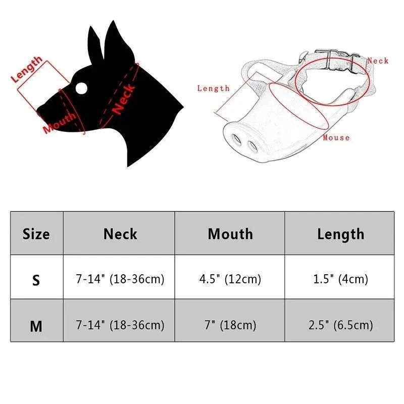 Green silicone anti-bite mouth cover muzzle for a long-mouthed dog on a white background.
