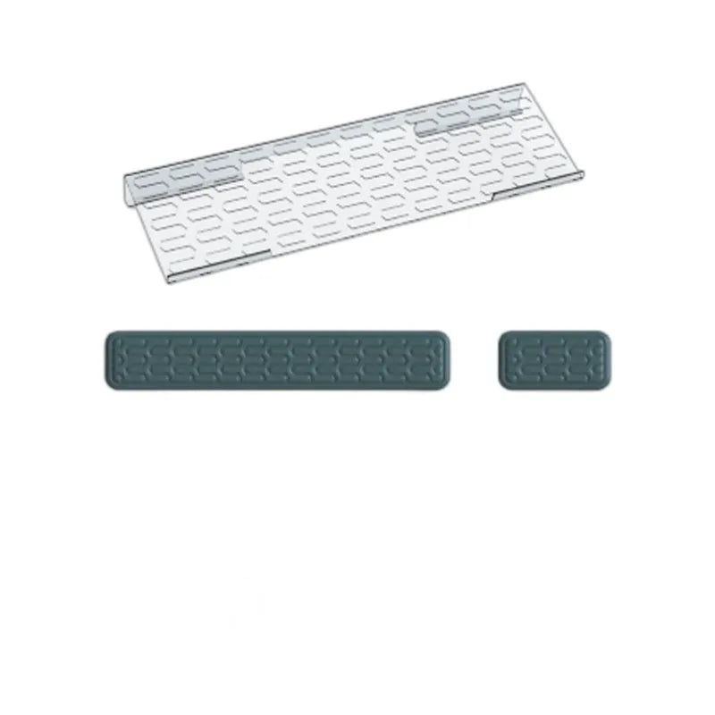 Double-sided keyboard and mouse pad with memory foam wrist support in assorted colours