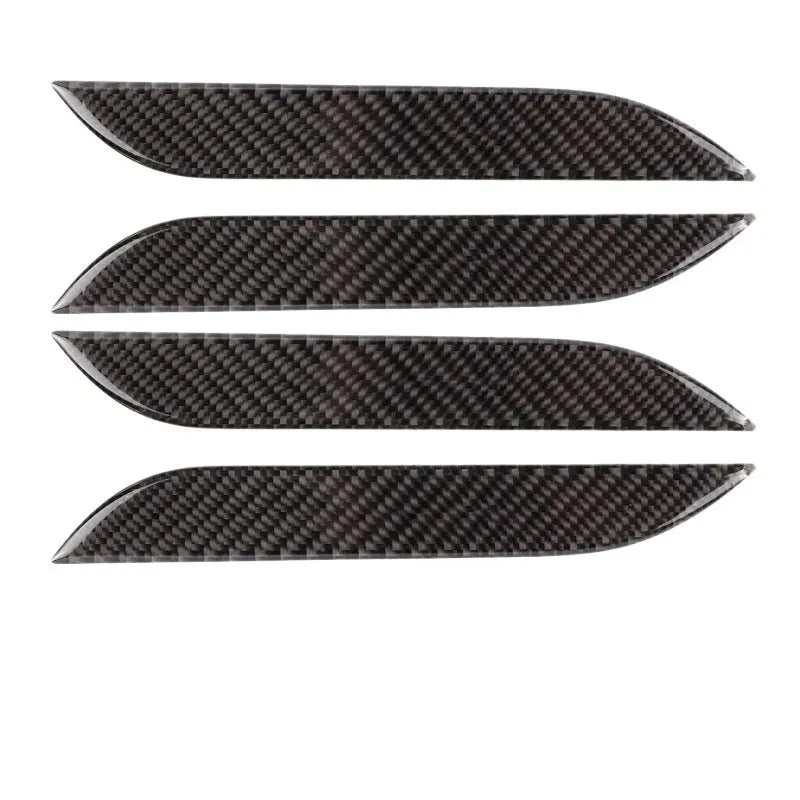 Set of four carbon fibre door handle protection stickers for Tesla Model S.