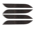 Set of four carbon fibre door handle protection stickers for Tesla Model S.
