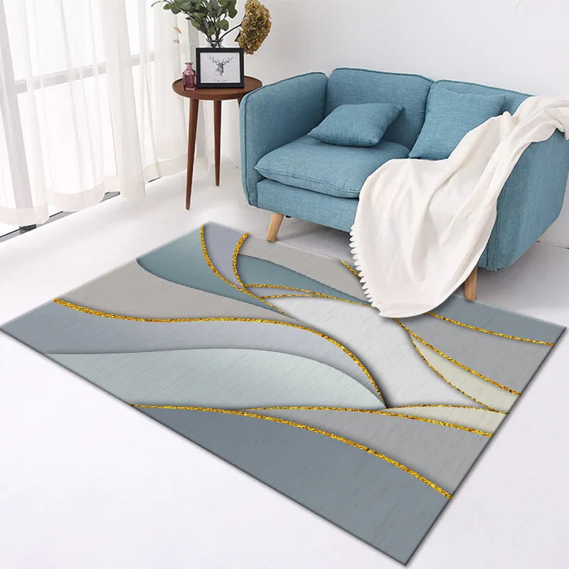 Home crystal velvet polyester carpet machine-woven rectangle floor mat multiple sizes and colours
