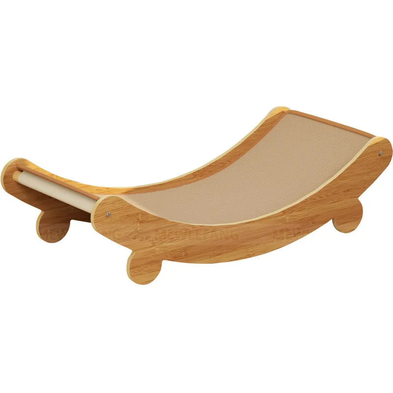 U-shaped sisal cat scratch board recliner lounge chair in pastoral style