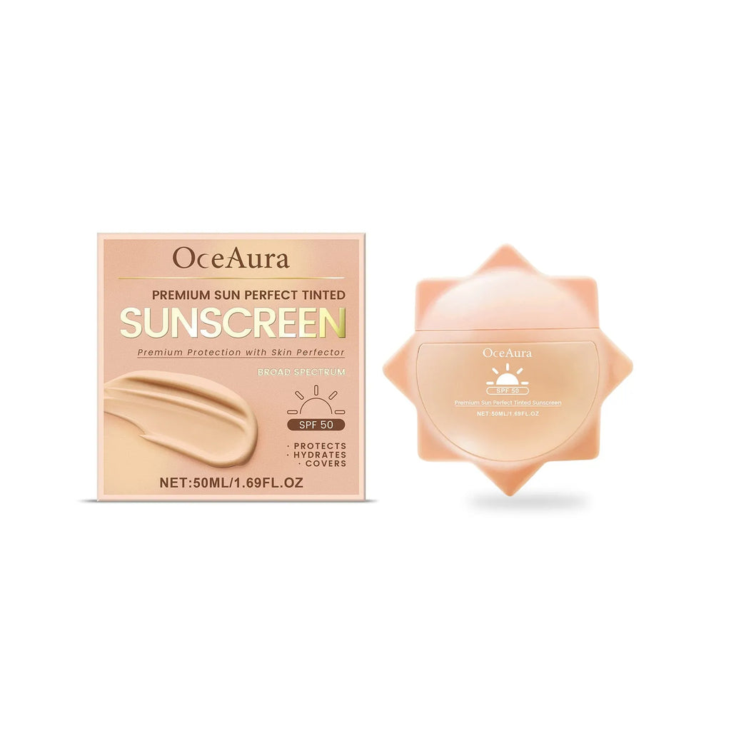 50ml bottle of polishing protective cream sunscreen with titanium dioxide and hyaluronic acid