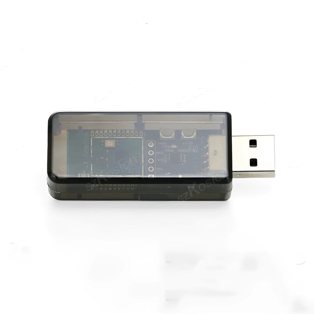 Silicon Labs EFR32MG21 Zigbee USB dongle in plastic housing for smart home automation