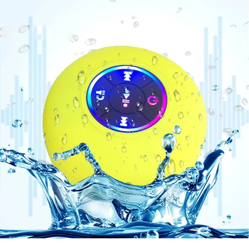 BTS07 waterproof Bluetooth speaker with large suction cup base in six colour options