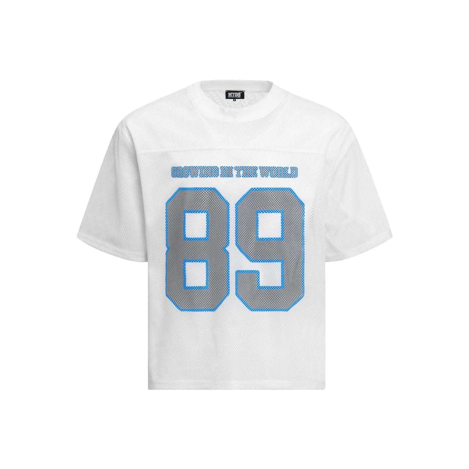 Loose-fitting casual t-shirt in chemical fibre blend available in black and white colours