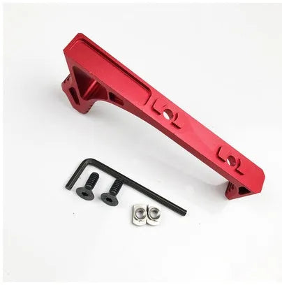 Aluminium keymod and mlok hand stop for ar15 tactical rifles in black and red colour options