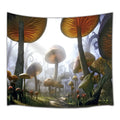 Printed yellow polyester tapestry wall hanging in 150x100cm size for dorm room decoration