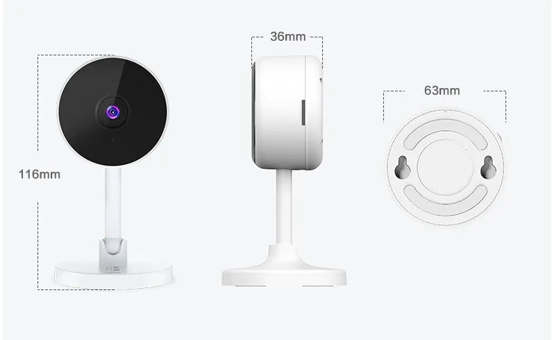 White gun camera style WiFi home security monitor with 1080p HD recording and network alarm features