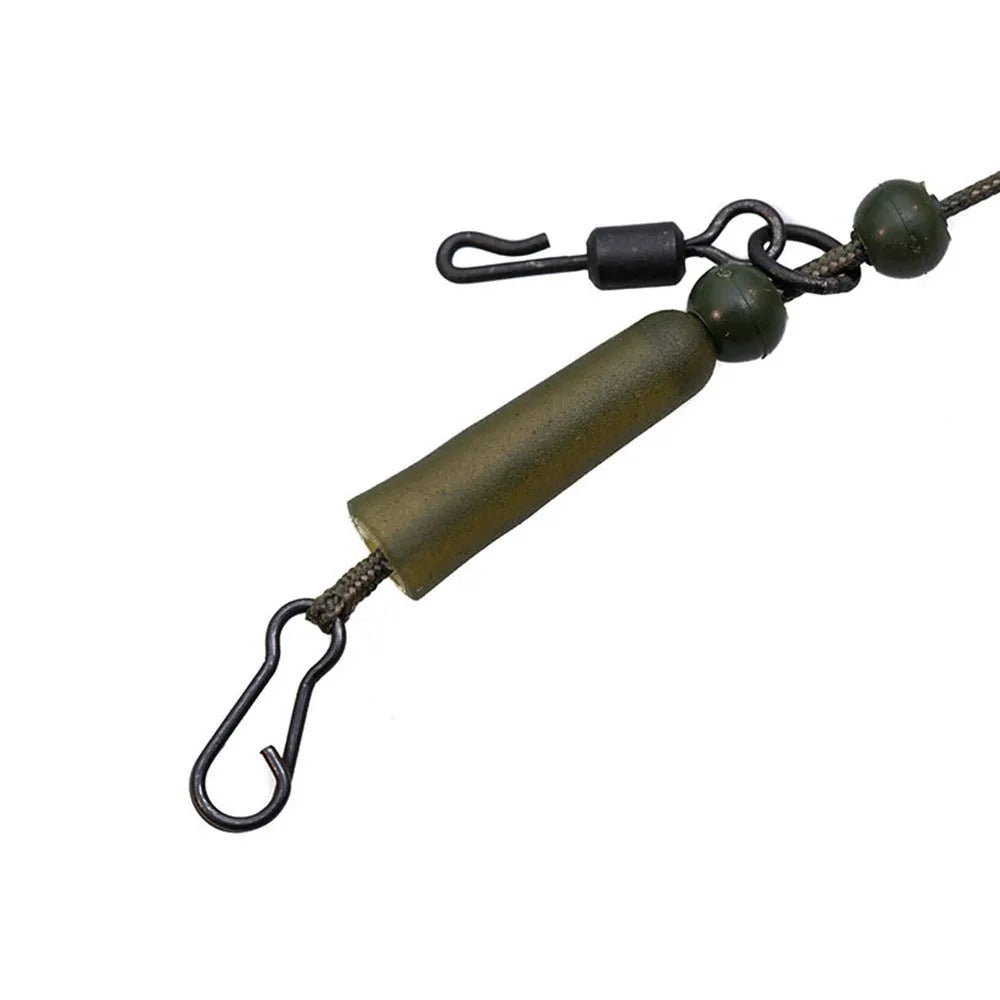 Pack of 10 black iron coating carp fishing connectors for terminal tackle rig building