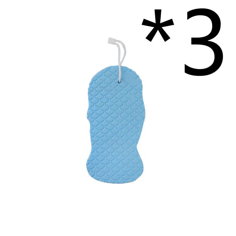 3D fish scale pattern bath sponge ball in multiple colour options for gentle exfoliation