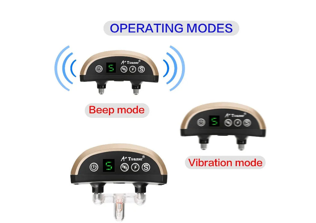 Black digital display anti-bark training collar for dogs with adjustable reflective strap.