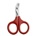 Professional pet nail clippers with stainless steel blade and coloured anti-slip handle.