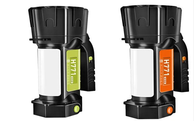 H771 portable camping lamp with shoulder strap and removable battery