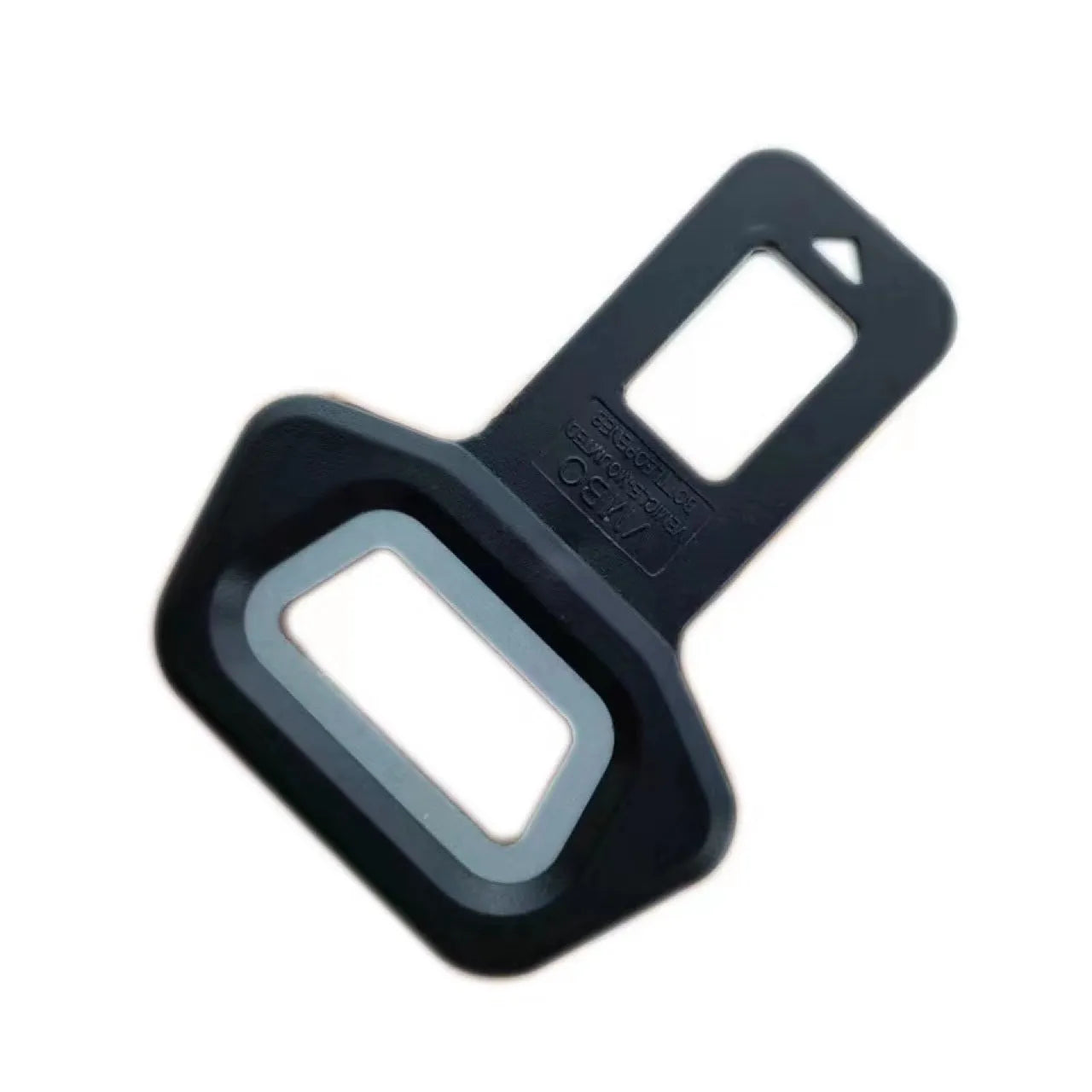 Aluminium alloy keychain bottle opener with frosted carbon fibre finish on a 2.1cm lock tongue buckle.