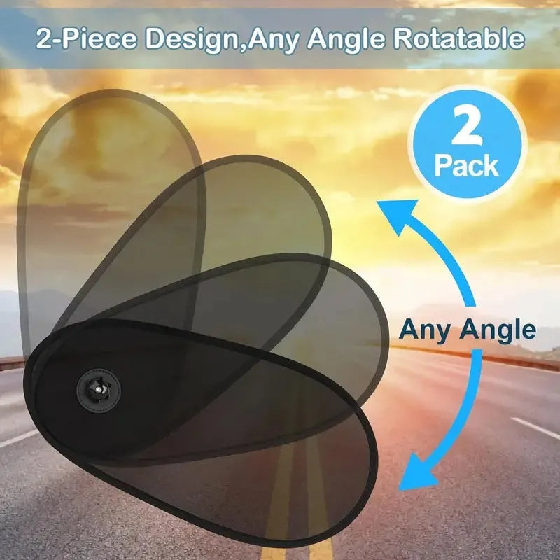 Black stretchy car side window sunshade for baby attached with suction cups