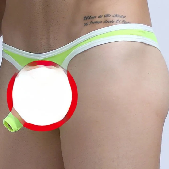 Men's ice silk briefs in colours black, white, army green, dark grey, sky blue, grass green, and skin colour.