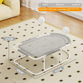 Large fabric cat kennel pet bed with breathable sides, shown in grey colour