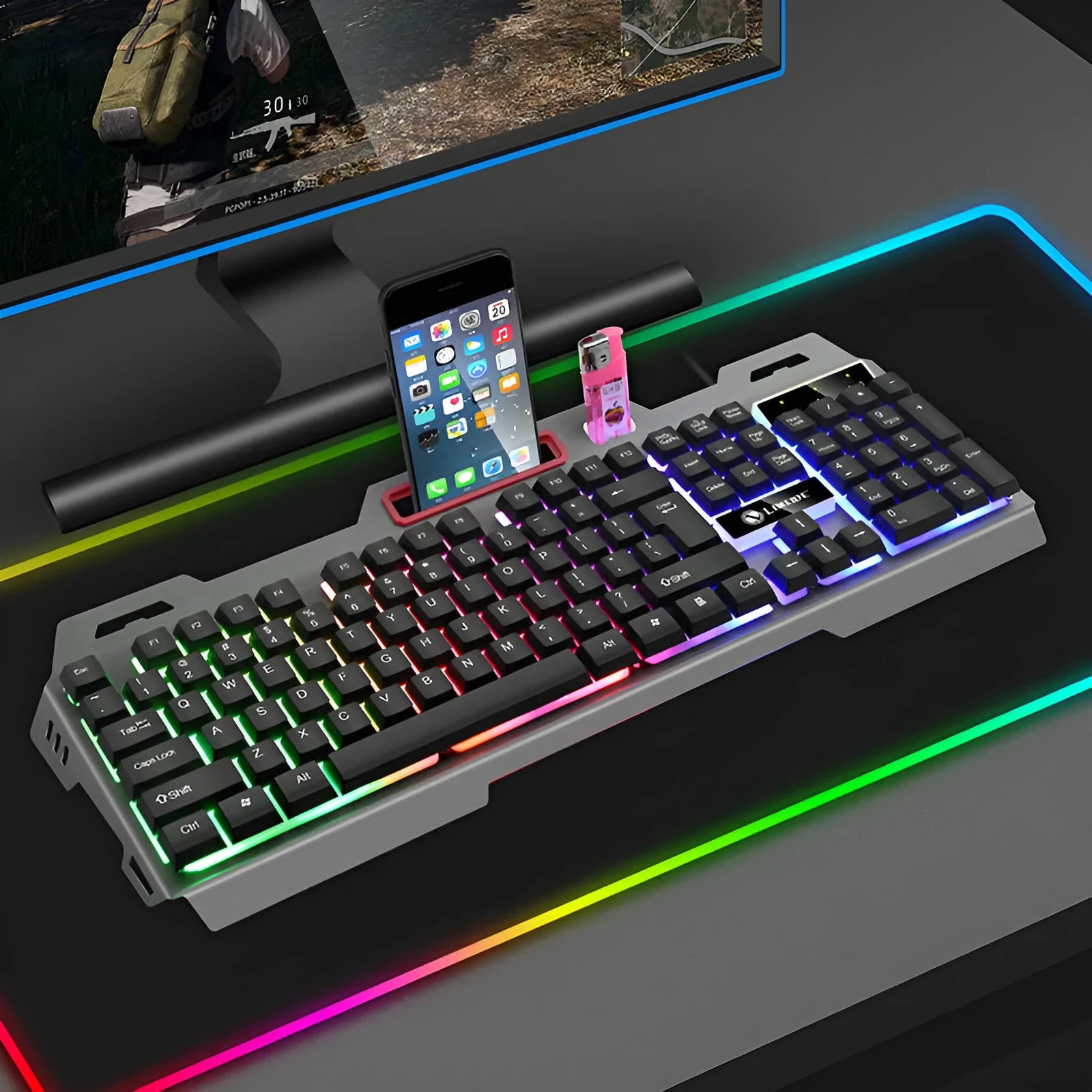 Limei K19 black gaming keyboard and T19 mouse suit for e-sports